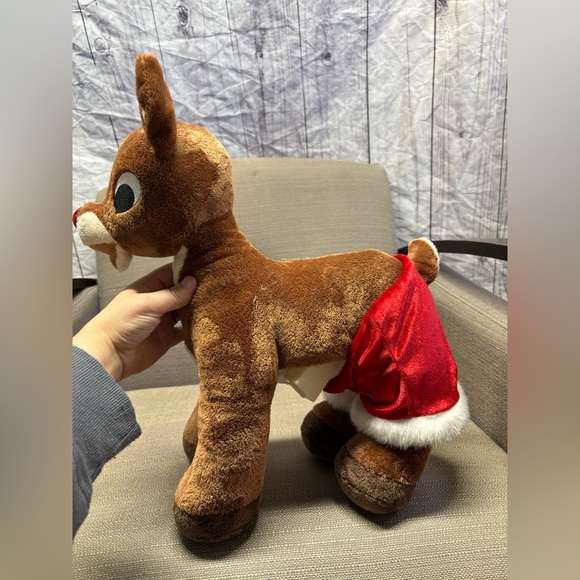 Build A Bear Workshop Light up Battery Operated Rudolf Red nose Reindeer Plush - Picture 3 of 5